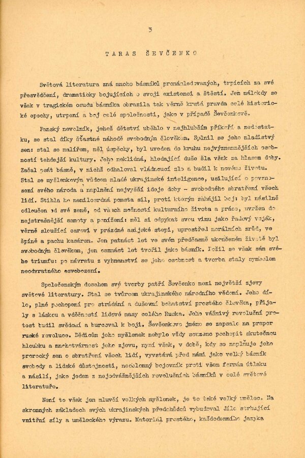 Eva Velinská a Orest Zilynskyj (eds.), Taras Ševčenko v české kultuře: Bibliografie, Praha 1962.